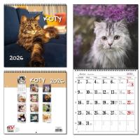 Opakowanie Kalendarz 2026 30x60 13 planszowy Koty
