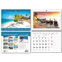 Kalendarz 2026 A3 terminarz 13p Egzot. Zakątki Św.. Wydawca: EV-Corp. SmakLiter.pl Opakowanie Kalendarz 2026 A3 terminarz 13p Egzot. Zakątki Św.