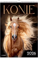 Kalendarz 2026 A3 wieloplanszowy Konie. Wydawca: O-press. SmakLiter.pl Opakowanie Kalendarz 2026 A3 wieloplanszowy Konie