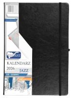 Kalendarz 2026 A4 dzienny Jazz czarny. Wydawca: ELEFANT. SmakLiter.pl Opakowanie Kalendarz 2026 A4 dzienny Jazz czarny