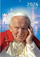 Kalendarz 2026 A4 Wieloplanszowy Papieski. Wydawca: O-press. SmakLiter.pl Opakowanie Kalendarz 2026 A4 Wieloplanszowy Papieski