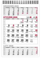 Opakowanie Kalendarz 2026 A5 biurkowy trójdzielny pionowy MIX