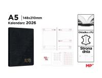 Kalendarz 2026 A5 dzienny czarny. Wydawca: MP Main Paper. SmakLiter.pl Opakowanie Kalendarz 2026 A5 dzienny czarny