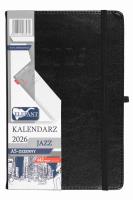 Kalendarz 2026 A5 dzienny Jazz czarny. Wydawca: ELEFANT. SmakLiter.pl Opakowanie Kalendarz 2026 A5 dzienny Jazz czarny