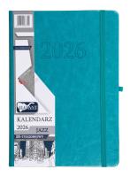 Kalendarz 2026 B5 tygodniowy Jazz turkusowy. Wydawca: ELEFANT. SmakLiter.pl Opakowanie Kalendarz 2026 B5 tygodniowy Jazz turkusowy