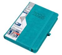 Kalendarz 2026 B6 dzienny Jazz turkusowy. Wydawca: ELEFANT. SmakLiter.pl Opakowanie Kalendarz 2026 B6 dzienny Jazz turkusowy