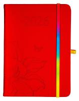 Kalendarz 2026 B6 tyg. Hip Hop czerwony. Wydawca: ELEFANT. SmakLiter.pl Opakowanie Kalendarz 2026 B6 tyg. Hip Hop czerwony