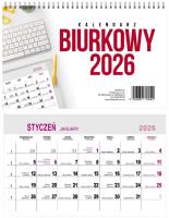 Kalendarz 2026 Biurkowy Miesięczny 24x15cm. Wydawca: O-press. SmakLiter.pl Opakowanie Kalendarz 2026 Biurkowy Miesięczny 24x15cm