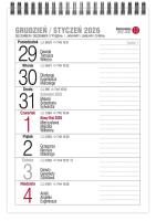 Opakowanie Kalendarz 2026 biurkowy tygodniawy pionowy MIX