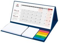 Kalendarz 2026 Biurkowy z notesem granatowy. Wydawca: Wokół nas. SmakLiter.pl Opakowanie Kalendarz 2026 Biurkowy z notesem granatowy