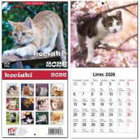Opakowanie Kalendarz 2026 dla dzieci 16x32 13 plansz Kociaki