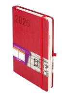 Kalendarz 2026 Formalizm A5 DNS czerwony. Autor: -. SmakLiter.pl Okładka książki Kalendarz 2026 Formalizm A5 DNS czerwony