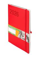 Kalendarz 2026 Impresja B5 TDW czerwony. Autor: -. SmakLiter.pl Okładka książki Kalendarz 2026 Impresja B5 TDW czerwony