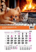 Kalendarz 2026 jednodzielny Milusińscy. Wydawca: O-press. SmakLiter.pl Opakowanie Kalendarz 2026 jednodzielny Milusińscy