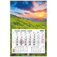 Opakowanie Kalendarz 2026 jednodzielny płaski Bieszczady