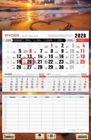 Kalendarz 2026 jednodzielny z planem zajęć plaża. Wydawca: Pan Kalendarzyk. SmakLiter.pl Opakowanie Kalendarz 2026 jednodzielny z planem zajęć plaża