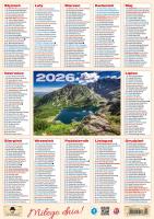 Kalendarz 2026 listkowy. Wydawca: Pan Kalendarzyk. SmakLiter.pl Opakowanie Kalendarz 2026 listkowy
