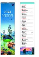 Opakowanie Kalendarz 2026 paskowy 13,5x50cm Podróże