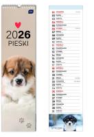 Opakowanie Kalendarz 2026 paskowy 13,5x50cm Psy
