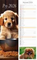 Opakowanie Kalendarz 2026 paskowy Psy