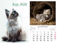 Opakowanie Kalendarz 2026 ścienny 13-k Koty