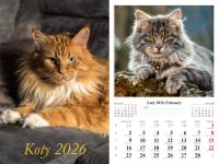 Opakowanie Kalendarz 2026 ścienny 7-k Koty