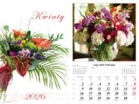Opakowanie Kalendarz 2026 ścienny 7-k Kwiaty