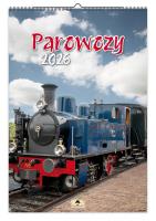Kalendarz 2026 ścienny parowozy. Wydawca: Pan Kalendarzyk. SmakLiter.pl Opakowanie Kalendarz 2026 ścienny parowozy