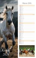 Opakowanie Kalendarz 2026 ścienny pasek Konie