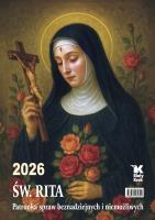 Opakowanie Kalendarz 2026 ścienny Św. Rita. Patronka spraw beznadziejnych i niemożliwych