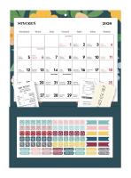 Opakowanie Kalendarz 2026 ścienny z kieszonką 22x31cm Green