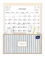 Opakowanie Kalendarz 2026 ścienny z kieszonką 23,5x31 Stripes