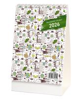 Kalendarz 2026 stojący koty. Wydawca: Wokół nas. SmakLiter.pl Opakowanie Kalendarz 2026 stojący koty