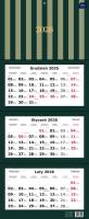 Opakowanie Kalendarz 2026 trójdzielny 82,5x34cm Paski