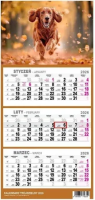 Kalendarz 2026 trójdzielny mały Pies. Wydawca: O-press. SmakLiter.pl Opakowanie Kalendarz 2026 trójdzielny mały Pies