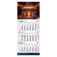 Kalendarz 2026 Trójdzielny premium Kominek. Wydawca: O-press. SmakLiter.pl Opakowanie Kalendarz 2026 Trójdzielny premium Kominek