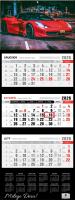 Kalendarz 2026 trójdzielny premium super car. Wydawca: Pan Kalendarzyk. SmakLiter.pl Opakowanie Kalendarz 2026 trójdzielny premium super car