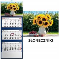 Kalendarz 2026 trójdzielny słoneczniki. Wydawca: Evena. SmakLiter.pl Opakowanie Kalendarz 2026 trójdzielny słoneczniki