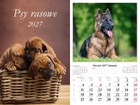 Opakowanie Kalendarz 2027 ścienny 7-k Psy rasowe