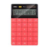 Opakowanie Kalkulator 12-pozycyjny czerwony DELI
