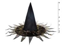 Kapelusz czarownicy M03 czarno-złoty 40x34cm. Wydawca: MFP. SmakLiter.pl Opakowanie Kapelusz czarownicy M03 czarno-złoty 40x34cm