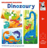 Kapitan Nauka. Dinozaury. Układanki malucha. Autor: Patrycja Grześkowiak. SmakLiter.pl Okładka książki Kapitan Nauka. Dinozaury. Układanki malucha