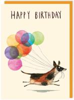 Opakowanie Karnet 249 Urodziny Pies z balonami