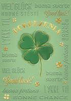 Karnet A5 Powodzenia - Duża koniczyna. Wydawca: Henry. SmakLiter.pl Opakowanie Karnet A5 Powodzenia - Duża koniczyna