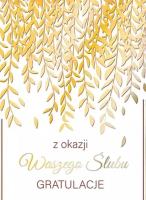 Opakowanie Karnet A5 Ślub Złote girlandy