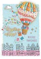 Opakowanie Karnet A5 Urodziny - Balon z prezentami