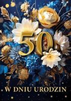 Karnet B6 3D Urodziny 50. Wydawca: Armin Style. SmakLiter.pl Opakowanie Karnet B6 3D Urodziny 50