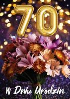 Karnet B6 3D Urodziny 70. Wydawca: Armin Style. SmakLiter.pl Opakowanie Karnet B6 3D Urodziny 70