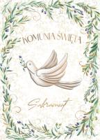 Opakowanie Karnet B6 Komunia. Oliwki