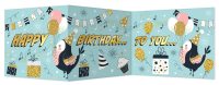 Karnet B6 składany Urodziny - Ptaszyna. Wydawca: Henry. SmakLiter.pl Opakowanie Karnet B6 składany Urodziny - Ptaszyna